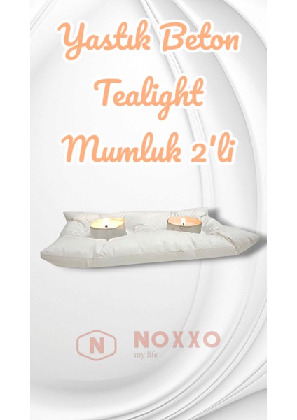 Dekoratif El Yapımı Beton Yastık Mumluk 2’li Tealight Mumluk Modern Dekor Iç Mekan Için Şık Tasarım modelleri