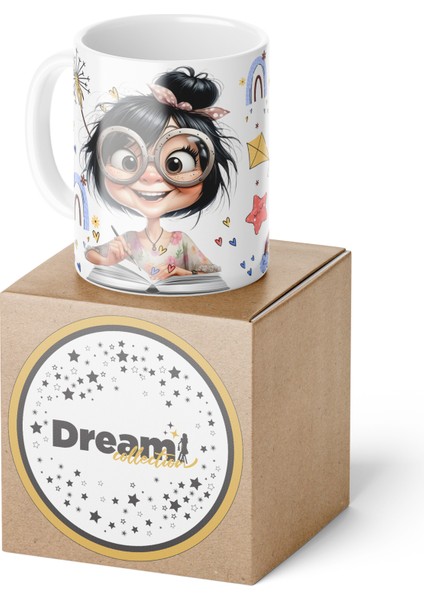 Okullu Kız Özel Tasarım Porselen Kupa 300 ml