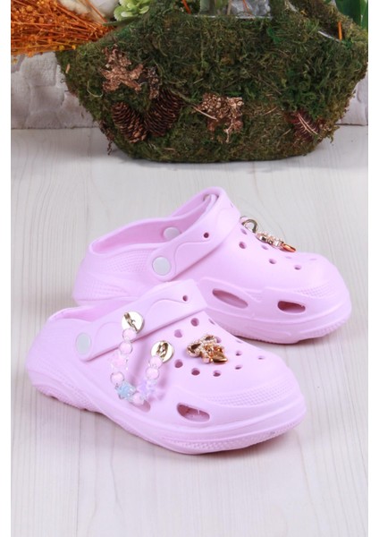 Clx 6990 Plaj Deniz Havuz Terliği Hafif Rahat Esnek Kız Çocuk Terlik