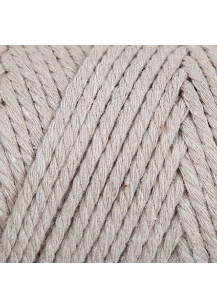 Decor Slim 3 Büküm Makrome İpi Bej - L049
