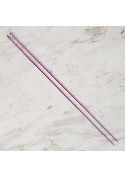 Cratfs 2,5 mm 35 cm Mor Metal Örgü Şişi - Lr