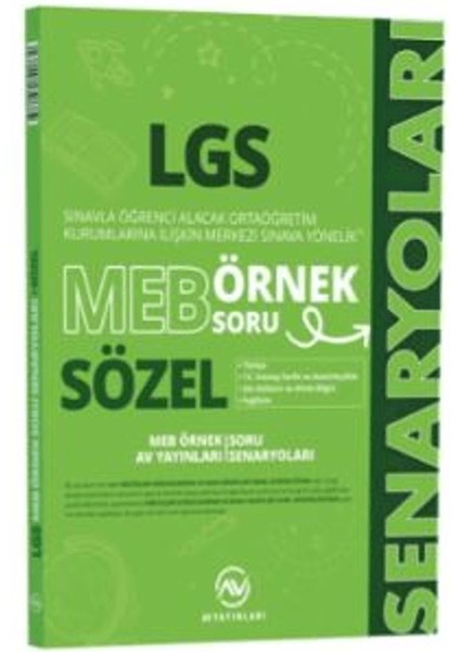 8. Sınıf Lgs Meb Sözel Örnek Soru Senaryoları