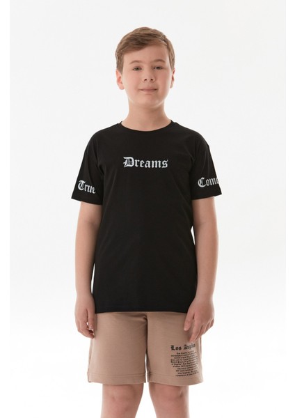 %100 Pamuk Dreams Baskılı Erkek Çocuk Tişört
