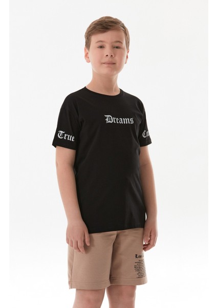 %100 Pamuk Dreams Baskılı Erkek Çocuk Tişört modelleri