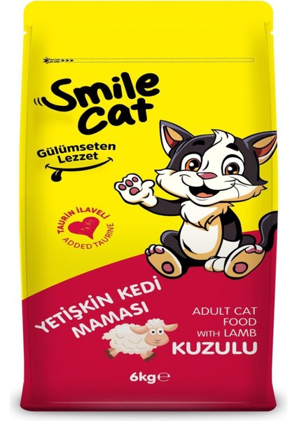 Smile Cat Yetişkin Kedi Kuzulu 6 kg Mama