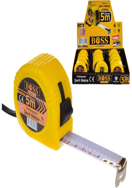 Boss Profesyonel Şerit Metre 5*25 84398