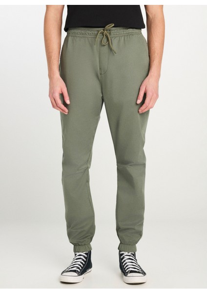 Lastikli Bel Lastikli Paça Haki Erkek Pantolon MLM04008801 Jogger Pantolon