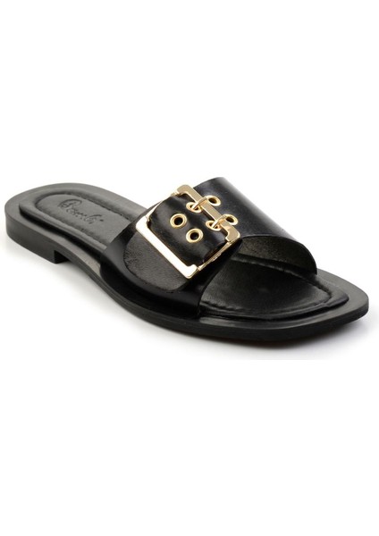 Siyah Leather Kadın Terlik K04826076403 fiyatları