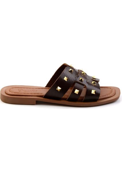 Kahve Leather Kadın Terlik K04826076103