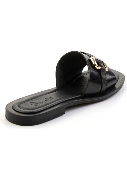 Siyah Leather Kadın Terlik K04826076503 modelleri