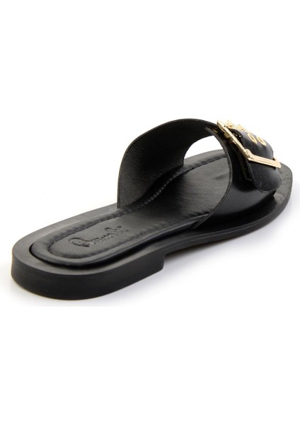 Siyah Leather Kadın Terlik K04826076403 modelleri