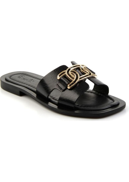 Siyah Leather Kadın Terlik K04826053503 fiyatları