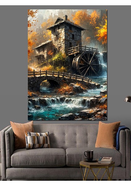Eski Değirmen Dekoratif Kanvas - Mdf Ahşap Tablo fiyatları