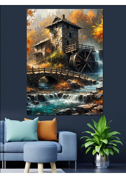 Eski Değirmen Dekoratif Kanvas - Mdf Ahşap Tablo modelleri