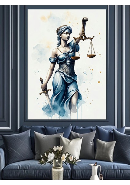 Adalet Tanrıçası Dekoratif Kanvas - Mdf Ahşap Tablo fiyatları