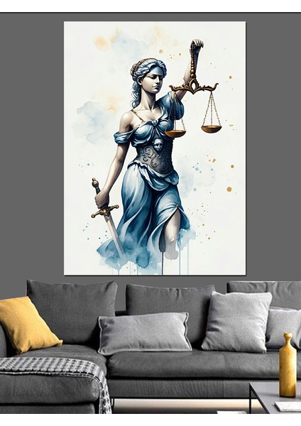 Adalet Tanrıçası Dekoratif Kanvas - Mdf Ahşap Tablo modelleri