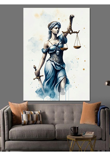 Adalet Tanrıçası Dekoratif Kanvas - Mdf Ahşap Tablo fırsatları
