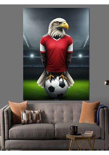 Futbol Formalı Kartal Dekoratif Kanvas - Mdf Ahşap Tablo