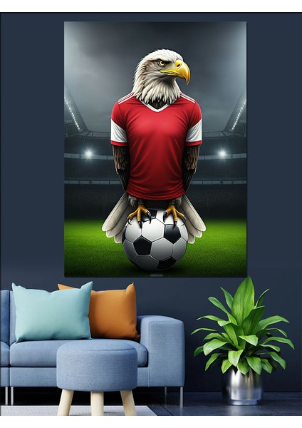 Futbol Formalı Kartal Dekoratif Kanvas - Mdf Ahşap Tablo fiyatları
