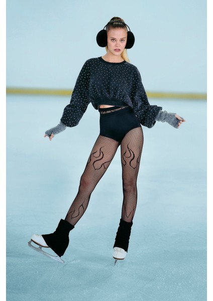 Blaze File Siyah Külotlu Çorap