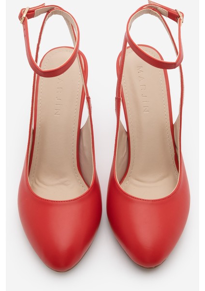 Kadın Stiletto Oval Burun Bilekten Bağlamalı Topuklu Ayakkabı Tirada