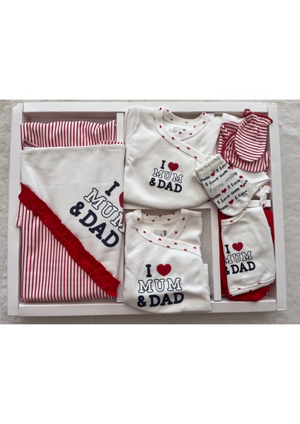 10'lu Set ZK6748 I Love You Kırmızı