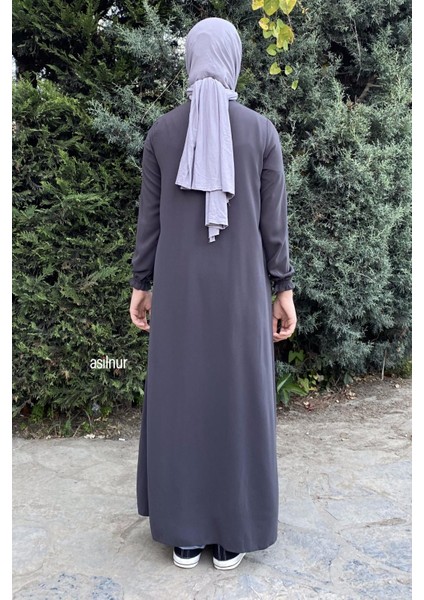 Çocuk Pileli Ferace Füme