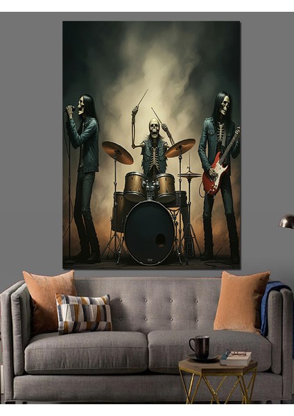 Kuru Kafalar Orkestrası Dekoratif Kanvas - Mdf Ahşap Tablo fiyatları