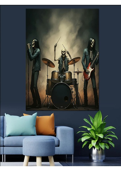 Kuru Kafalar Orkestrası Dekoratif Kanvas - Mdf Ahşap Tablo modelleri