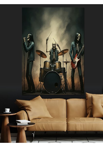 Kuru Kafalar Orkestrası Dekoratif Kanvas - Mdf Ahşap Tablo fırsatları