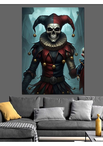 Palyaço Savaşçı Dekoratif Kanvas - Mdf Ahşap Tablo fiyatları