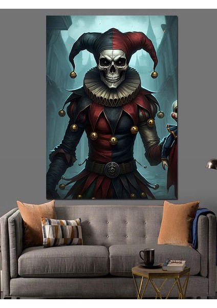 Palyaço Savaşçı Dekoratif Kanvas - Mdf Ahşap Tablo modelleri