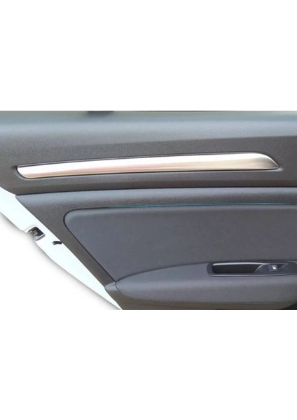 Renault Megane 4 Kapı İç Çıtası - Krom Taşlı, (4 Parça) | 2016 ve Sonrası, HB/SD modelleri