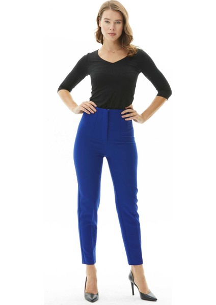 Çift Pensli Boru Paça Pantolon