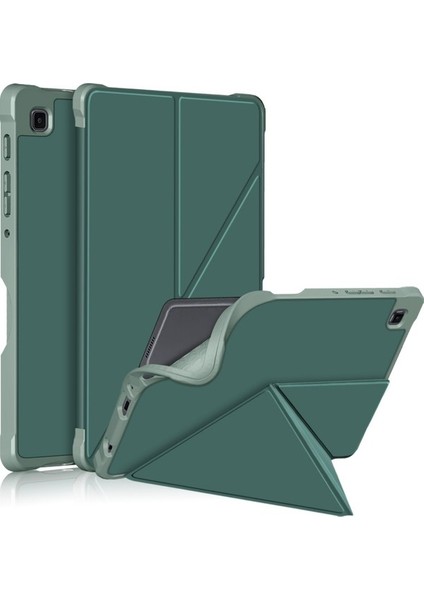 Kabartmalı Desen Pu Kılıf Samsung Galaxy Tab A7 Kahverengi Için (Yurt Dışından)