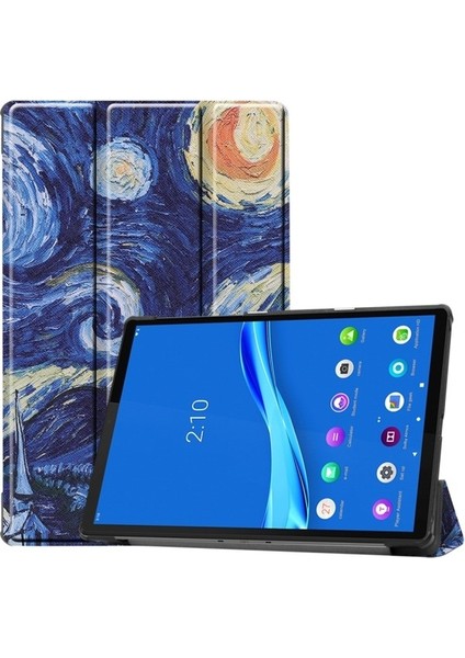 Lenovo M10 Plus TB-X606F Için Braketli Boyalı Deri Çanta--Stil 2 (Yurt Dışından)