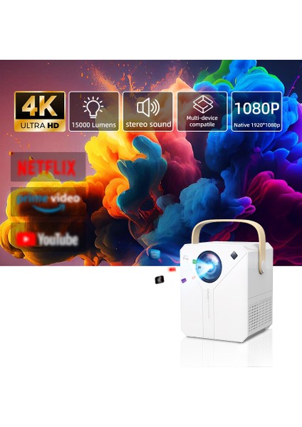4K Ultra Hd Android Projektör – Taşınabilir Ev Sineması Deneyimi