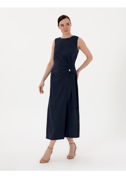 Kadın Lacivert Regular Fit Dokuma Elbise 50301028-VR033