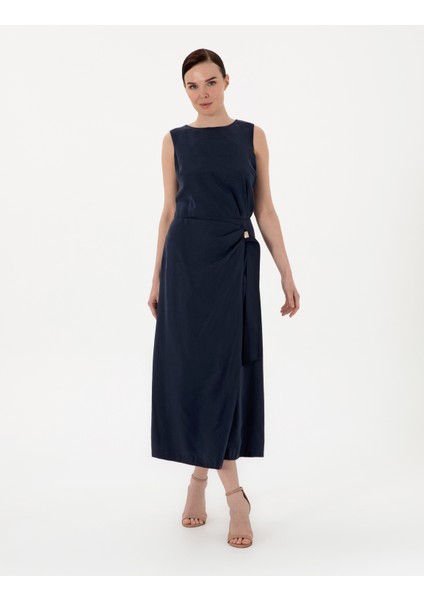 Kadın Lacivert Regular Fit Dokuma Elbise 50301028-VR033