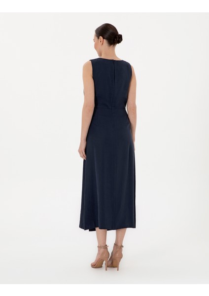 Kadın Lacivert Regular Fit Dokuma Elbise 50301028-VR033