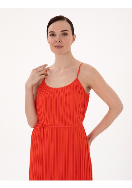 Kadın Kırmızı Regular Fit Dokuma Elbise 50301053-VR030
