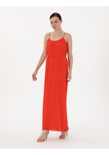 Kadın Kırmızı Regular Fit Dokuma Elbise 50301053-VR030