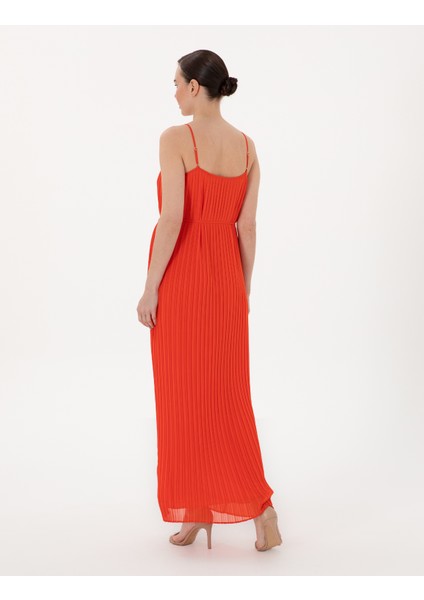 Kadın Kırmızı Regular Fit Dokuma Elbise 50301053-VR030