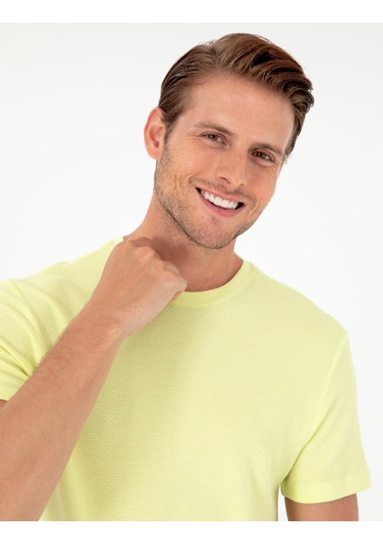 Erkek Limon Slim Fit Basic Tişört 50280967-VR035 fiyatları