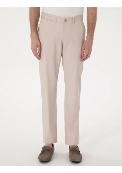 Erkek Bej Regular Fit Basic Kanvas Pantolon 50308105-VR011