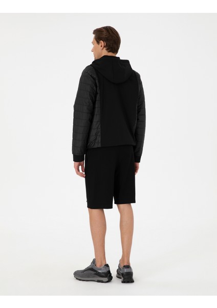 Erkek Siyah Comfort Fit Örme Şort 50306935-VR046