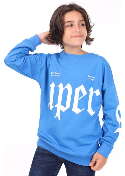 Erkek Çocuk Baskılı Sweatshirt