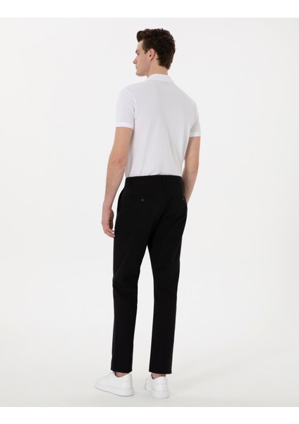 Erkek Siyah Regular Fit Basic Kanvas Pantolon 50308105-VR046