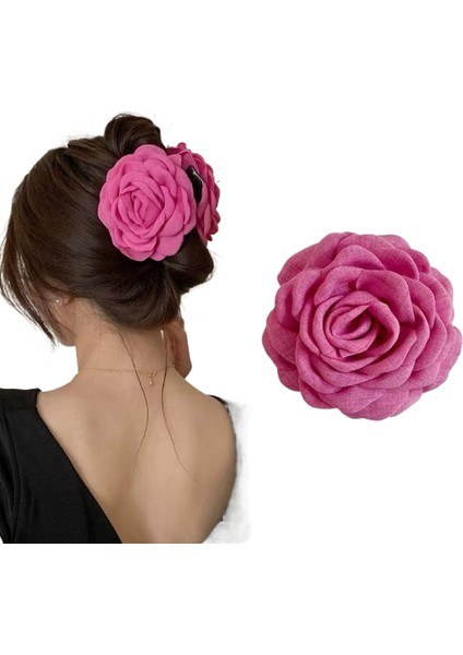 Kumaş Çiçek Klipsi Saç Tokası (Yurt Dışından)