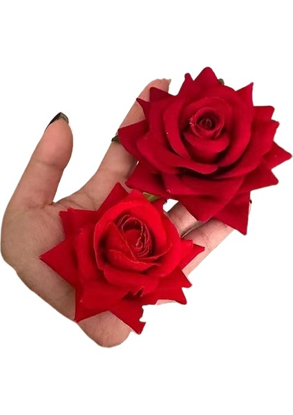 Kumaş Çiçek Klipsi Saç Tokası (Yurt Dışından)